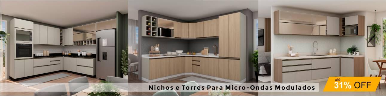 Nichos e Torres Para Micro-Ondas Cozinha Modulada Gold