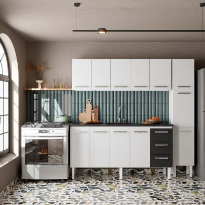 Gabinete - Oferta Gabinete de Pia 180 Venus Flat Cozimax Preto