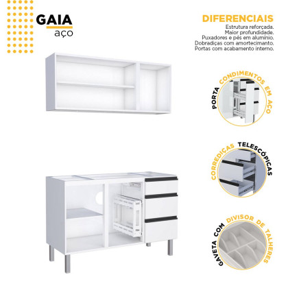 Cozinha Completa Gaia 120 Cozimax | Loja de Móveis Online
