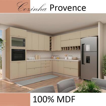 Módulo Balcão 20cm 1 Porta 100% MDF Cozinha Modulada Provence
