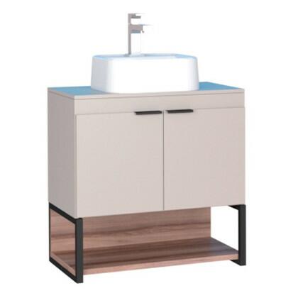 ☆美品☆ KAZAMA KIBBY 90cm REXXAM 23cm Kit Cozimax para Banheiro em Madeira Safira - Cinza