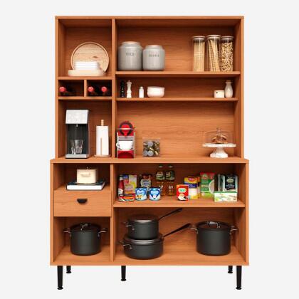Kit Cozinha Compacta Completa 120x180cm 4 Portas 2 Gavetas Agata