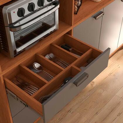 Cozinha Grande Completa 255x220cm 12 Portas 3 Gavetas Pulse 2.6