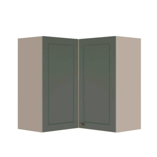Módulo Armário Aéreo Canto L 88x76x34cm 100% MDF Cozinha Provence Robel Fendi/Salvia Matte