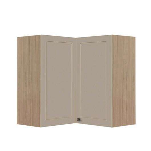 Módulo Armário Aéreo Canto L 88x76x34cm 100% MDF Cozinha Provence Robel Hanover/Fendi Matte