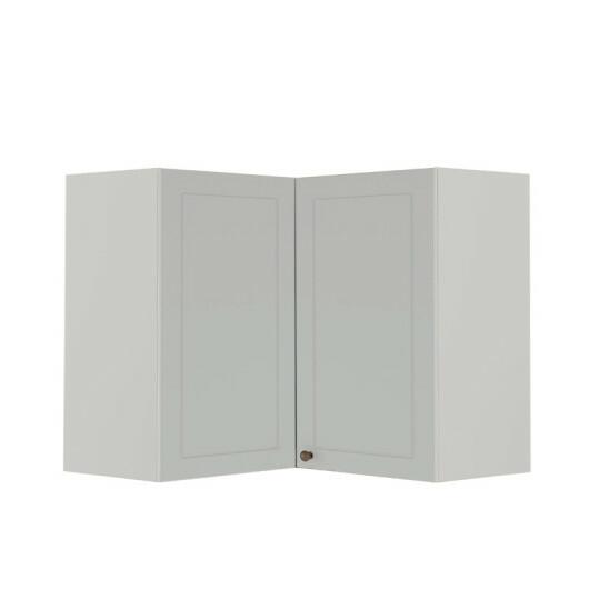Módulo Armário Aéreo Canto L 68x76x34cm 100% MDF Cozinha Provence Robel Branco/Branco Matte