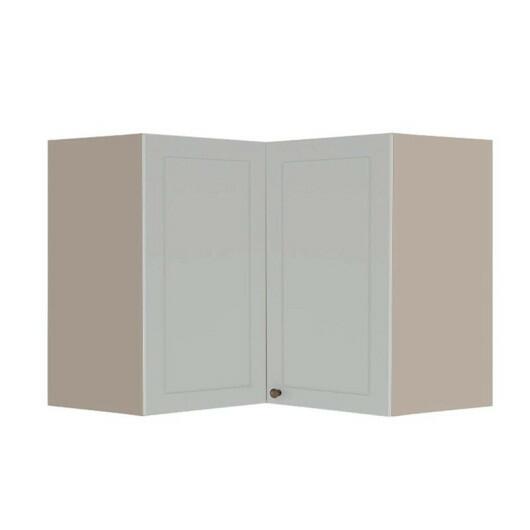 Módulo Armário Aéreo Canto L 68x96x56cm 100% MDF Cozinha Provence Robel Fendi/Branco Matte