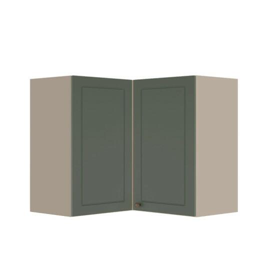 Módulo Armário Aéreo Canto L 68x76x34cm 100% MDF Cozinha Provence Robel Fendi/Salvia Matte