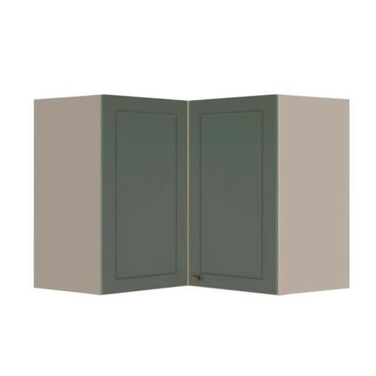 Módulo Armário Aéreo Canto L 68x96x56cm 100% MDF Cozinha Provence Robel Fendi/Salvia Matte