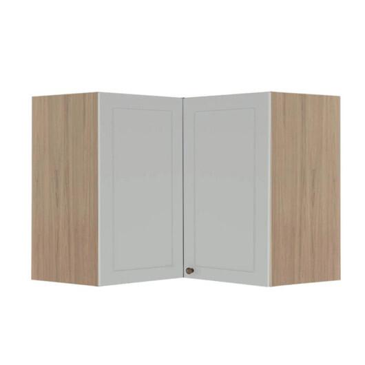 Módulo Armário Aéreo Canto L 68x96x56cm 100% MDF Cozinha Provence Robel Hanover/Branco Matte