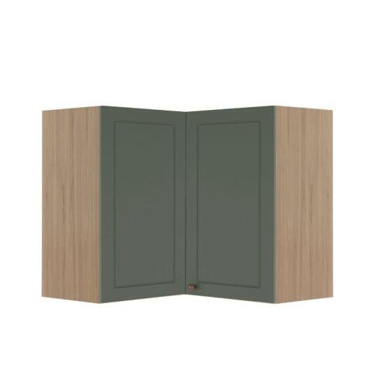 Módulo Armário Aéreo Canto L 68x76x34cm 100% MDF Cozinha Provence Robel Hanover/Salvia Matte