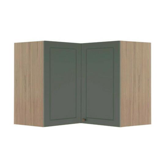 Módulo Armário Aéreo Canto L 68x96x56cm 100% MDF Cozinha Provence Robel Hanover/Salvia Matte