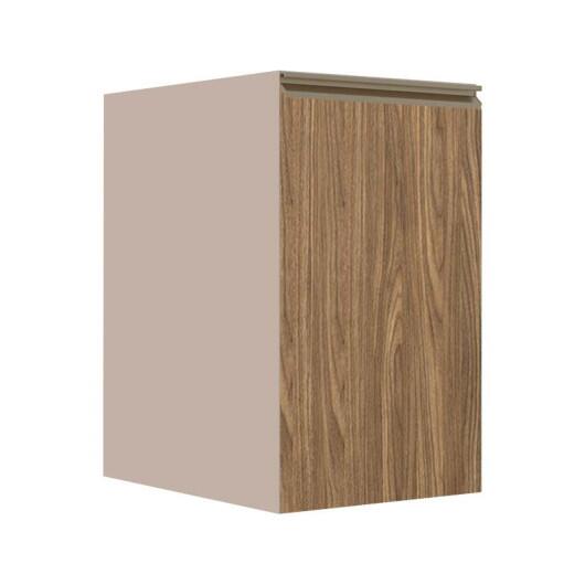Módulo Balcão 40cm 1 Porta 100% MDF Cozinha Modulada Gold J Robel Fendi/Amendoeira BP
