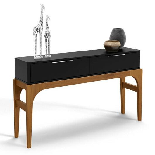 Aparador Para Sala de Jantar Preto/Canela Amalfi Lukaliam