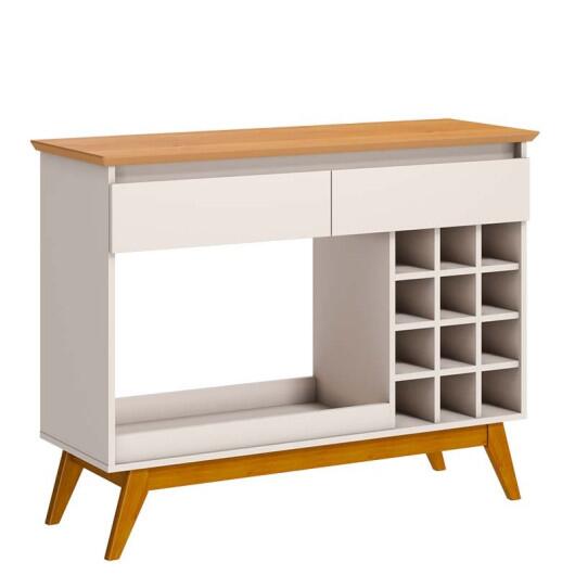 Aparador Para Sala de Jantar 113cm Adega Classic AD Imcal Off White/Nature