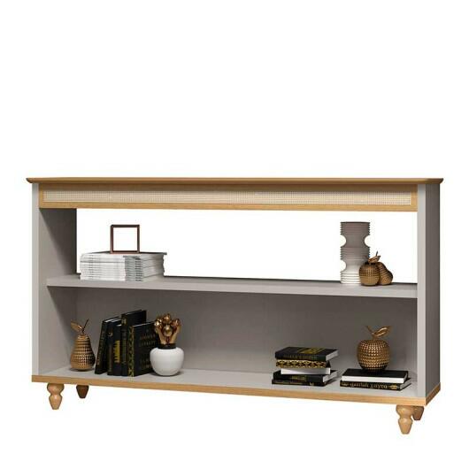 Aparador 137cm Sala com Rathan Memphis EDN Fendi/Freijo
