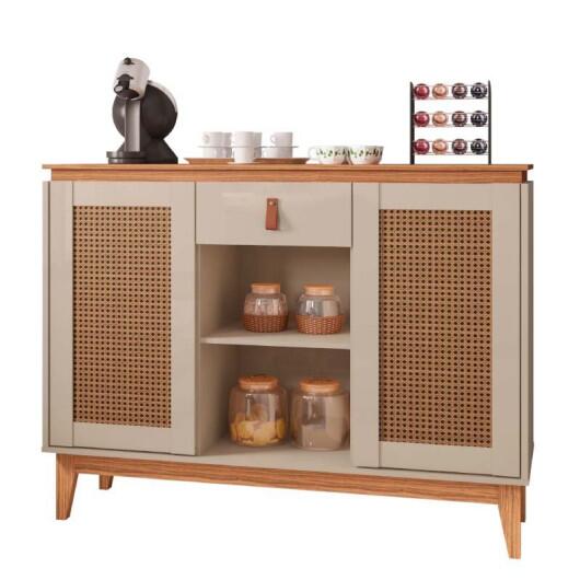 Aparador Buffet 119cm 2 Portas 1 Gaveta Diamante Casa D Off White/Noce