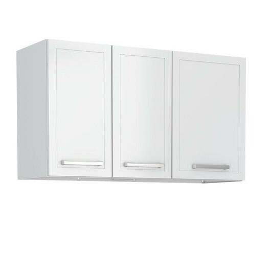 Armário Aéreo de Cozinha 3 Portas Apolo Flat 100 Cozimax Branco