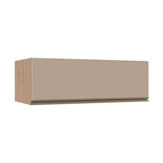 Módulo Armário Aéreo 120cm Porta Basculante 100% MDF Cozinha Modulada Gold J Robel Hanover/Fendi Matte