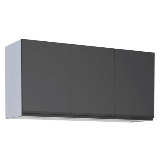 Armário Aéreo Aço 3 Portas Cozinha Gaia 120cm Cozimax Branco
