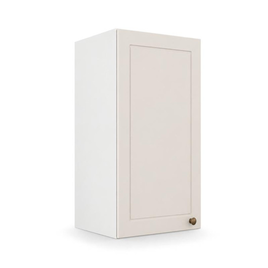Módulo Armário Aéreo 30x68x34cm 1 Porta 100% MDF Cozinha Provence Robel Branco/Off White Matte