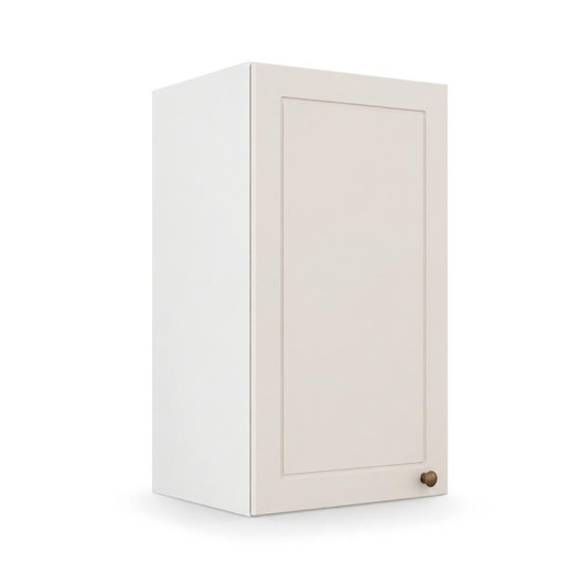 Módulo Armário Aéreo 35x68x34cm 1 Porta 100% MDF Cozinha Provence Robel Branco/Off White Matte
