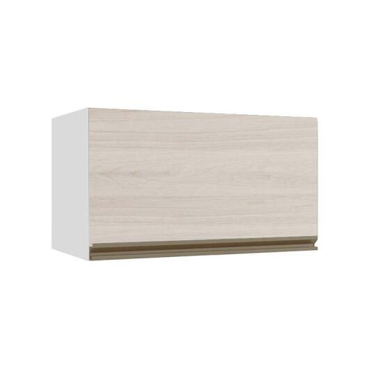 Módulo Armário Aéreo 60cm Porta Basculante 100% MDF Cozinha Modulada Gold J Robel Branco/Aspen