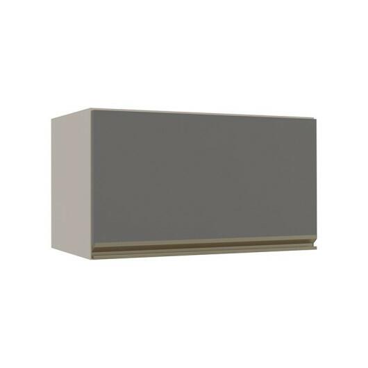 Módulo Armário Aéreo 60cm Porta Basculante 100% MDF Cozinha Modulada Gold Robel Fendi/Cinza