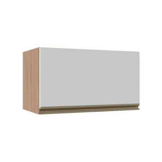 Módulo Armário Aéreo 60cm Porta Basculante 100% MDF Cozinha Modulada Gold J Robel Hanover/Branco Matte