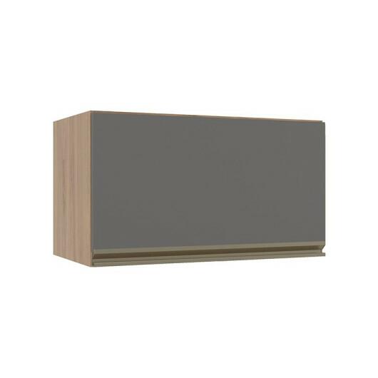 Módulo Armário Aéreo 60cm Porta Basculante 100% MDF Cozinha Modulada Gold Robel Hanover/Cinza
