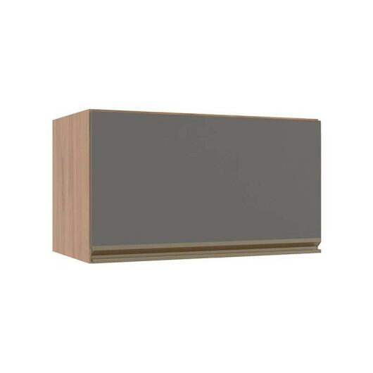 Módulo Armário Aéreo 60cm Porta Basculante 100% MDF Cozinha Modulada Gold J Robel Hanover/Cinza Matte