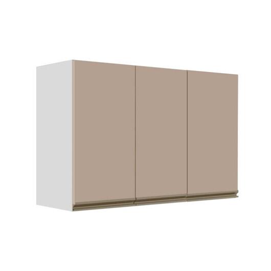 Módulo Armário Aéreo 68x120x34 3 Portas 100% MDF Cozinha Modulada Gold J Robel Branco/Fendi Matte Módulo Armário Aéreo 68x120x34 3 Portas 100% MDF Cozinha Modulada Gold J Robel Branco/Fendi Matte