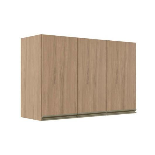 Módulo Armário Aéreo 68x120x34cm 3 Portas 100% MDF Cozinha Modulada Gold J Robel Hanover/Hanover