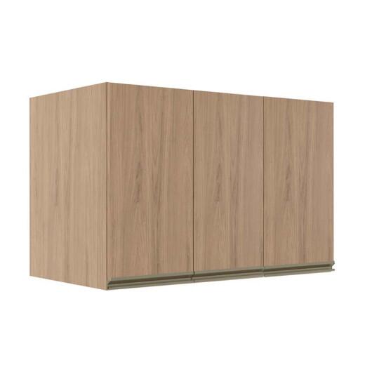 Módulo Armário Aéreo 68x120x56cm 3 Portas 100% MDF Cozinha Modulada Gold J Robel Hanover/Hanover