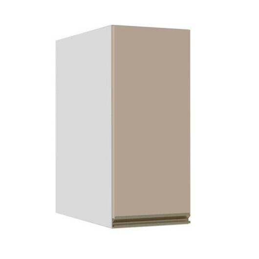Módulo Armário Aéreo 68x30x56cm 1 Porta 100% MDF Cozinha Modulada Gold J Robel Branco/Fendi Matte