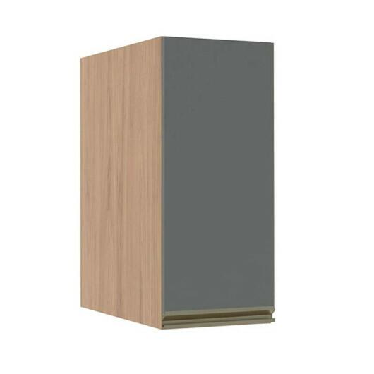 Módulo Armário Aéreo 68x30x56cm 1 Porta 100% MDF Cozinha Modulada Gold J Robel Hanover/Cinza Matte