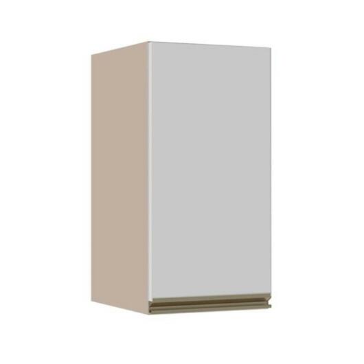 Módulo Armário Aéreo 68x35x34 1 Porta 100% MDF Cozinha Modulada Gold J Robel Fendi/Branco Matte