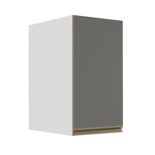 Módulo Armário Aéreo 68x35x56cm 1 Porta 100% MDF Cozinha Modulada Gold J Robel Branco/Cinza Matte