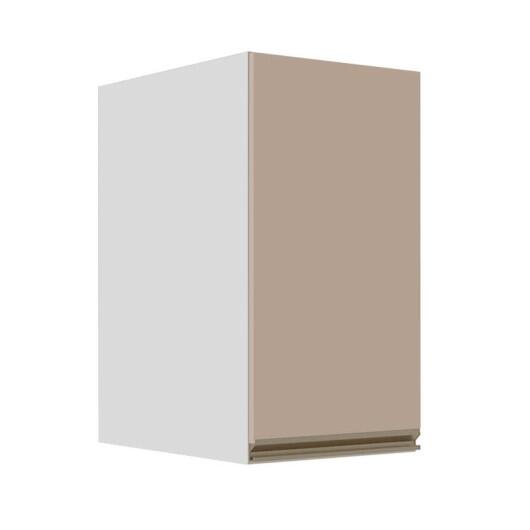 Módulo Armário Aéreo 68x35x56cm 1 Porta 100% MDF Cozinha Modulada Gold J Robel Branco/Fendi Matte