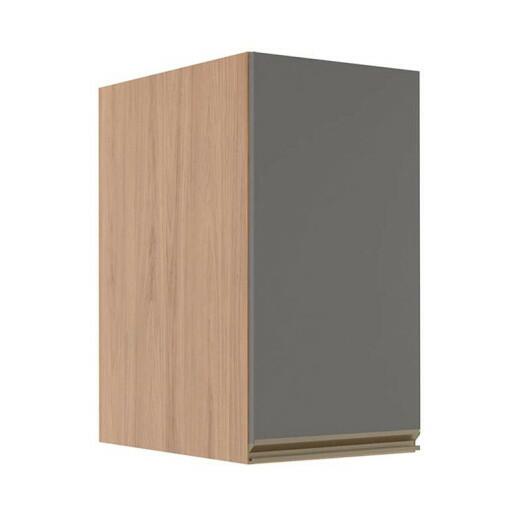 Módulo Armário Aéreo 68x35x56cm 1 Porta 100% MDF Cozinha Modulada Gold J Robel Hanover/Cinza Matte