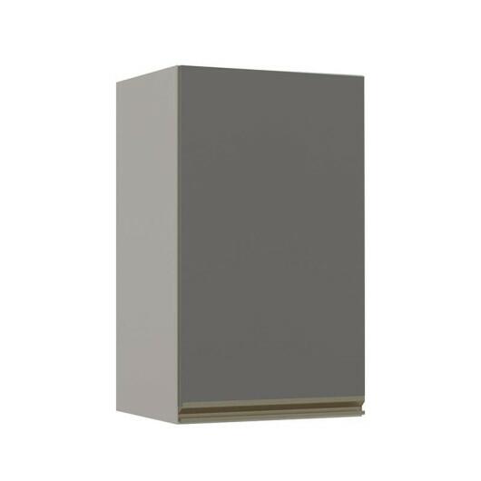 Módulo Armário Aéreo 68x40 1 Porta 100% MDF Cozinha Modulada Gold Robel Fendi/Cinza