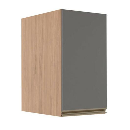 Módulo Armário Aéreo 68x40x56cm 1 Porta 100% MDF Cozinha Modulada Gold J Robel Hanover/Cinza Matte