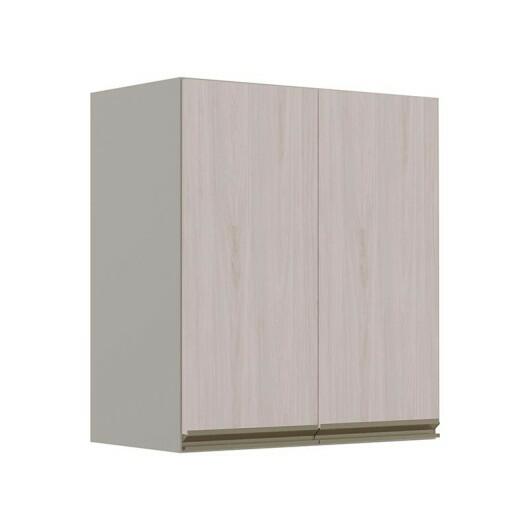 Módulo Armário Aéreo 68x60 2 Portas 100% MDF Cozinha Modulada Gold Robel Fendi/Aspen