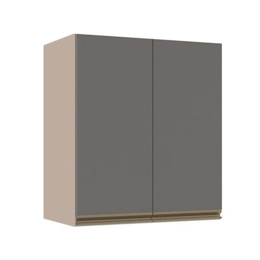 Módulo Armário Aéreo 68x60x34cm 2 Portas 100% MDF Cozinha Modulada Gold J Robel Fendi/Cinza Matte Módulo Armário Aéreo 68x60x34cm 2 Portas 100% MDF Cozinha Modulada Gold J Robel Fendi/Cinza Matte