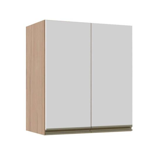Módulo Armário Aéreo 68x60x34cm 2 Portas 100% MDF Cozinha Modulada Gold J Robel Hanover/Branco Matte Módulo Armário Aéreo 68x60x34cm 2 Portas 100% MDF Cozinha Modulada Gold J Robel Hanover/Branco Matte
