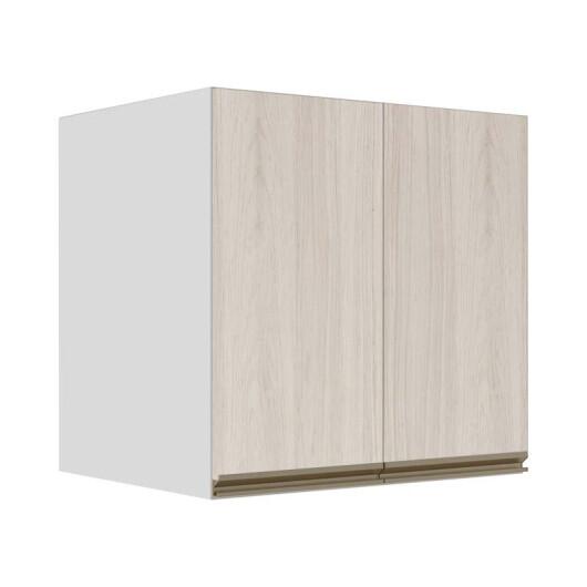 Módulo Armário Aéreo 68x70x56cm 2 Portas 100% MDF Cozinha Modulada Gold J Robel Branco/Aspen