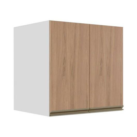 Módulo Armário Aéreo 68x60x56cm 2 Portas 100% MDF Cozinha Modulada Gold J Robel Branco/Hanover