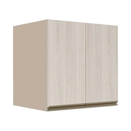 Módulo Armário Aéreo 68x60x56cm 2 Portas 100% MDF Cozinha Modulada Gold J Robel Fendi/Aspen