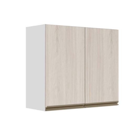 Módulo Armário Aéreo 68x80x34cm 2 Portas 100% MDF Cozinha Modulada Gold J Robel Branco/Aspen Módulo Armário Aéreo 68x80x34cm 2 Portas 100% MDF Cozinha Modulada Gold J Robel Branco/Aspen