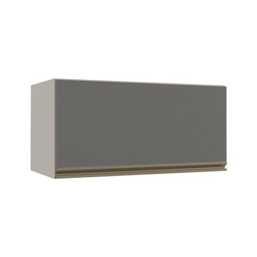 Módulo Armário Aéreo 70cm Porta Basculante 100% MDF Cozinha Modulada Gold Robel Fendi/Cinza
